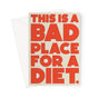 BAD PLACE - Stone / Orange Greeting Card