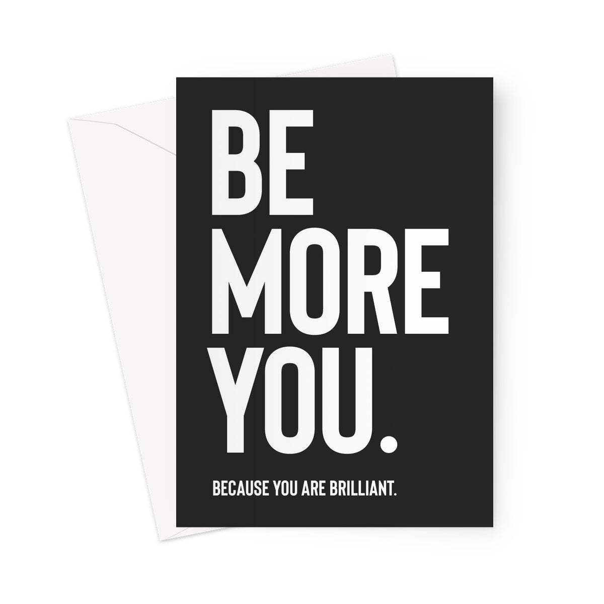 Be More You Greeting Card - burnt peach.