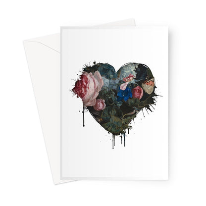 BURSTING WITH LOVE - Old Rose Greeting Card - burnt peach.