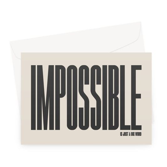 IMPOSSIBLE - Stone / Charcoal Greeting Card
