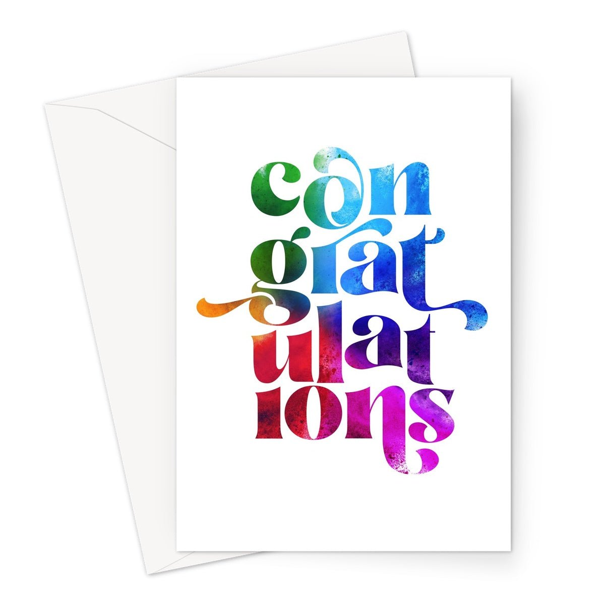 Congratulations Greeting Card - burnt peach.