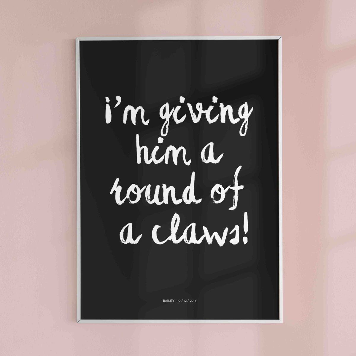 Custom Quote Prints - Personalised Typography Wall Art - burnt peach.