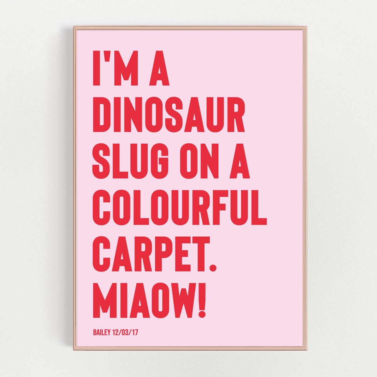 Custom Quote Prints - Personalised Typography Wall Art - burnt peach.