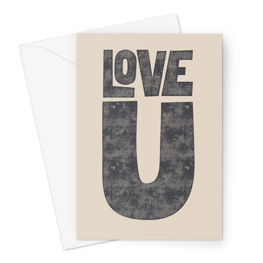 LOVE U - Vintage Greeting Card