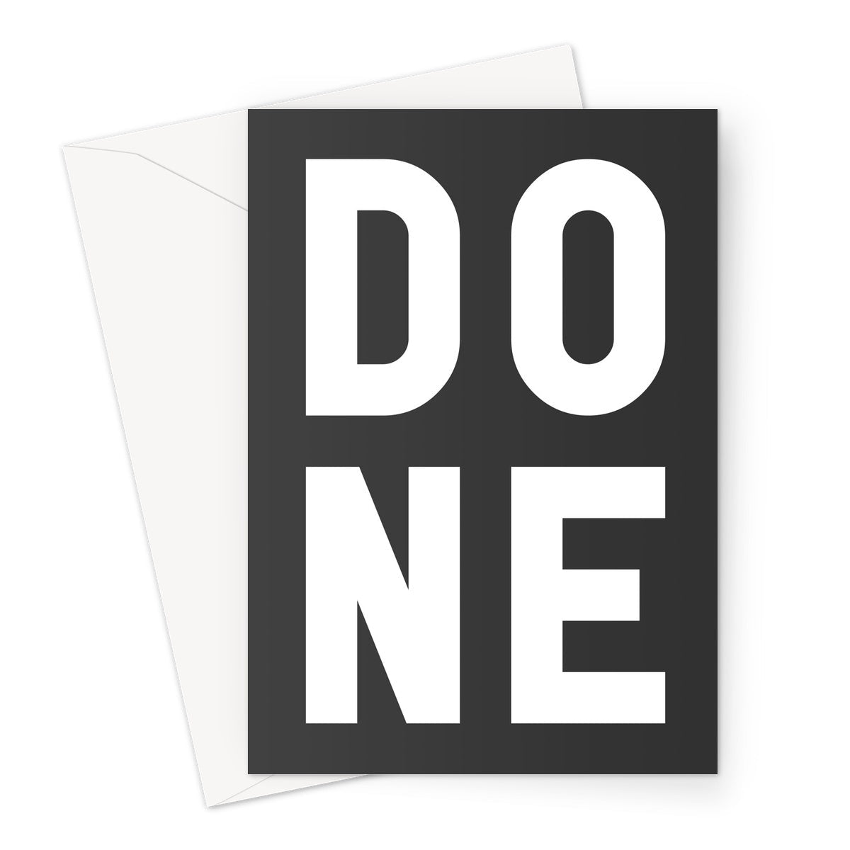 DONE - Black / White Greeting Card - burnt peach.