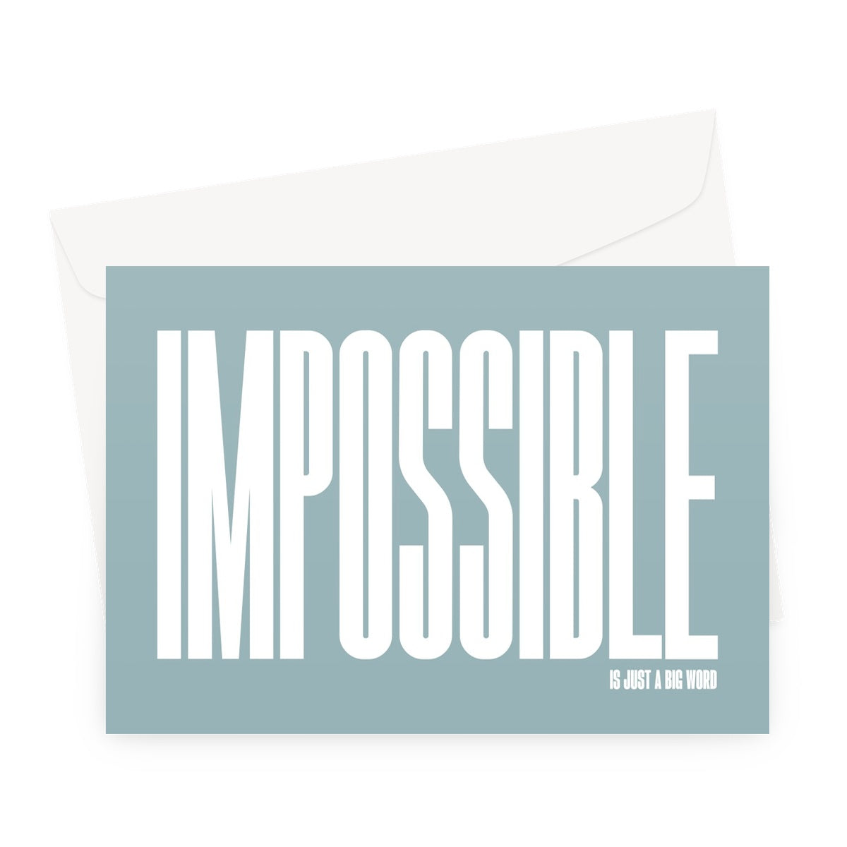 IMPOSSIBLE - Steel / White Greeting Card