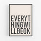 Everything Will Be Ok - burnt peach.