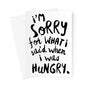HANGRY - White/Black Greeting Card