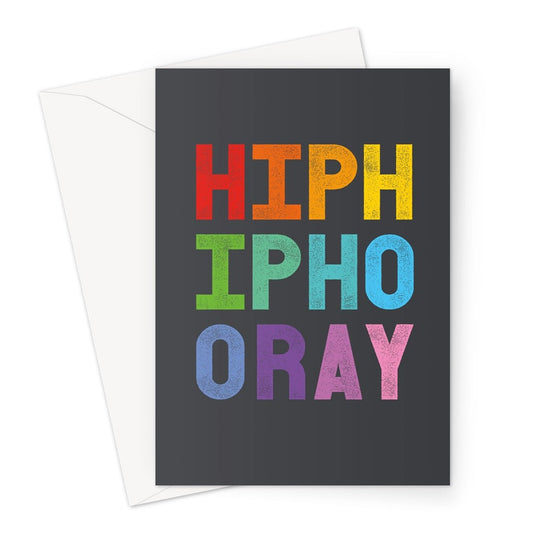 Hip Hip Hooray Greeting Card - burnt peach.