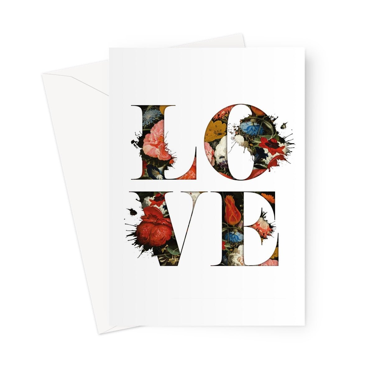 LOVE - Nigella Greeting Card - burnt peach.