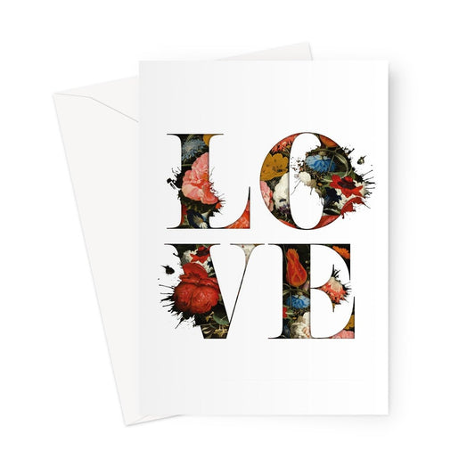 LOVE - Nigella Greeting Card - burnt peach.