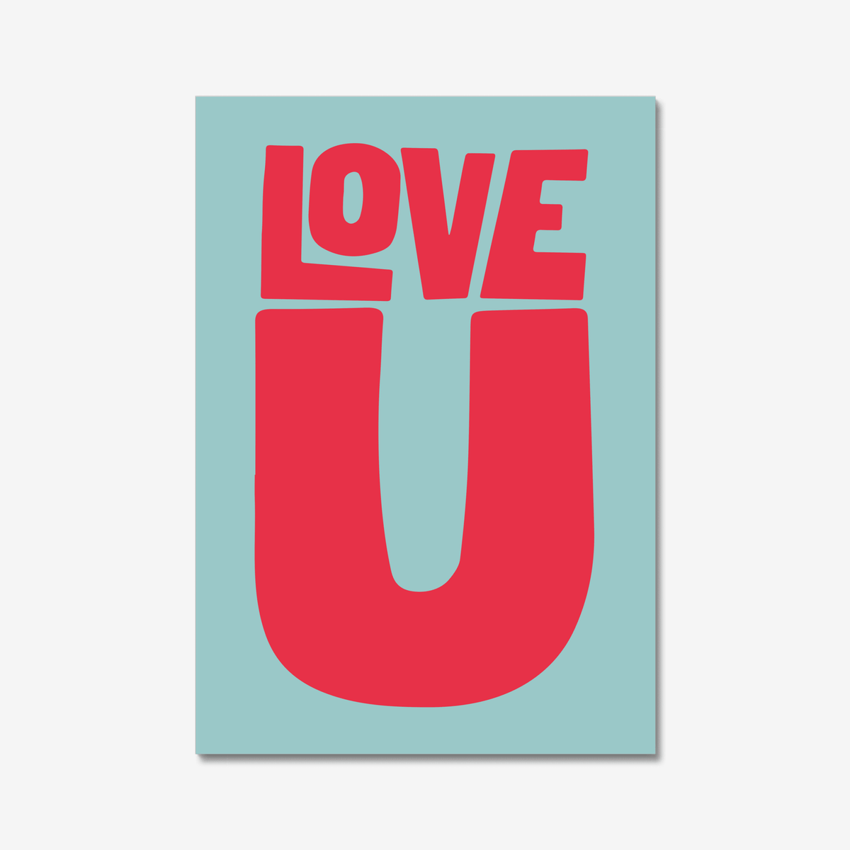 LOVE U - burnt peach.