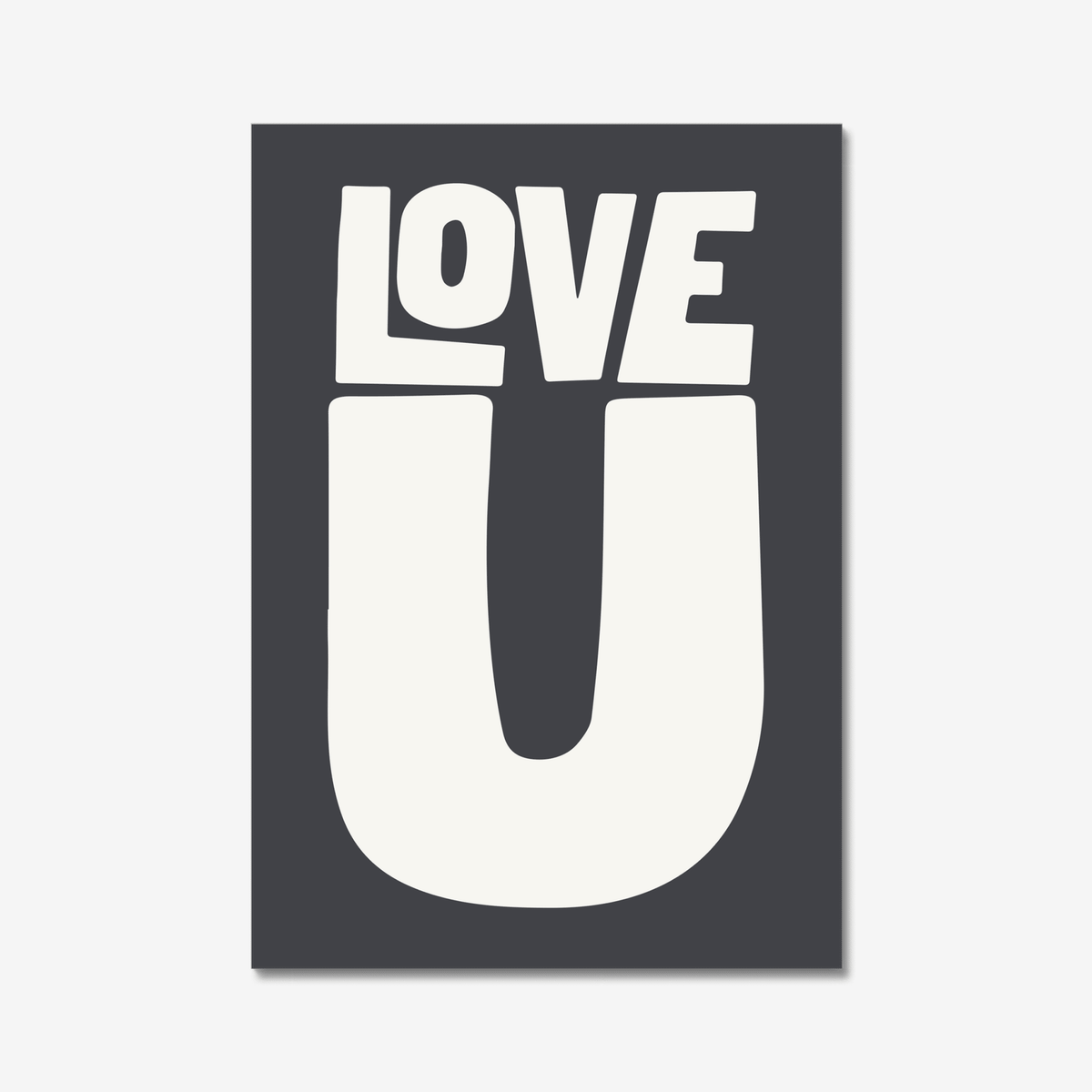 LOVE U - burnt peach.
