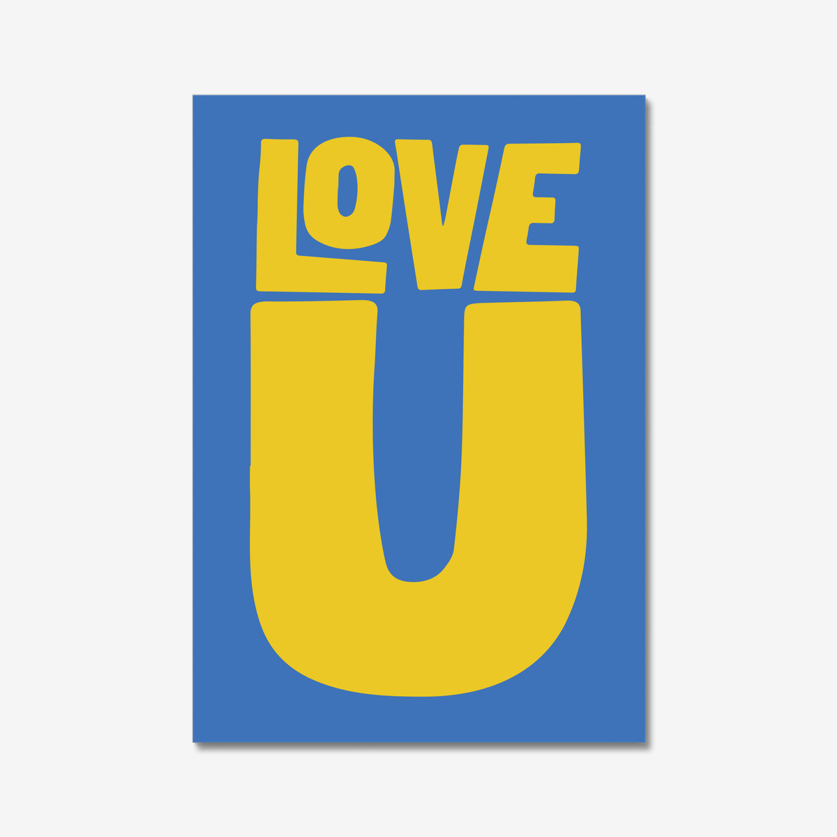 LOVE U - burnt peach.