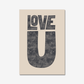 LOVE U - burnt peach.