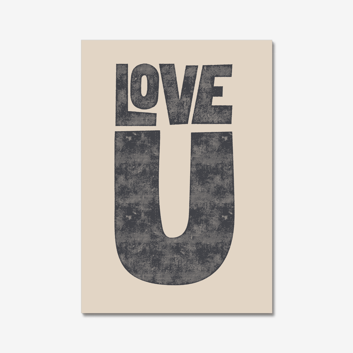 LOVE U - burnt peach.