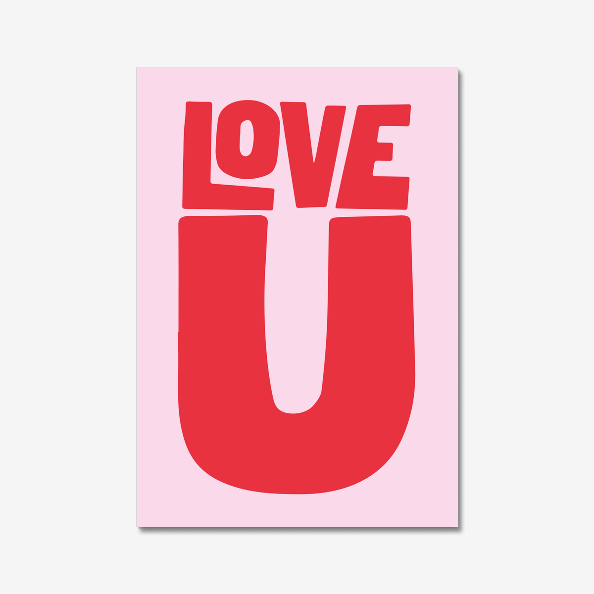 LOVE U - burnt peach.