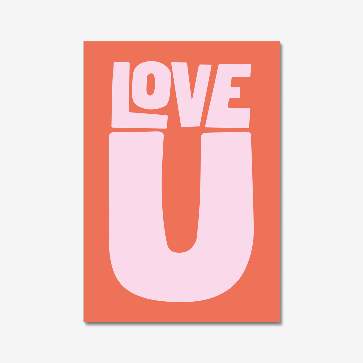 LOVE U - burnt peach.