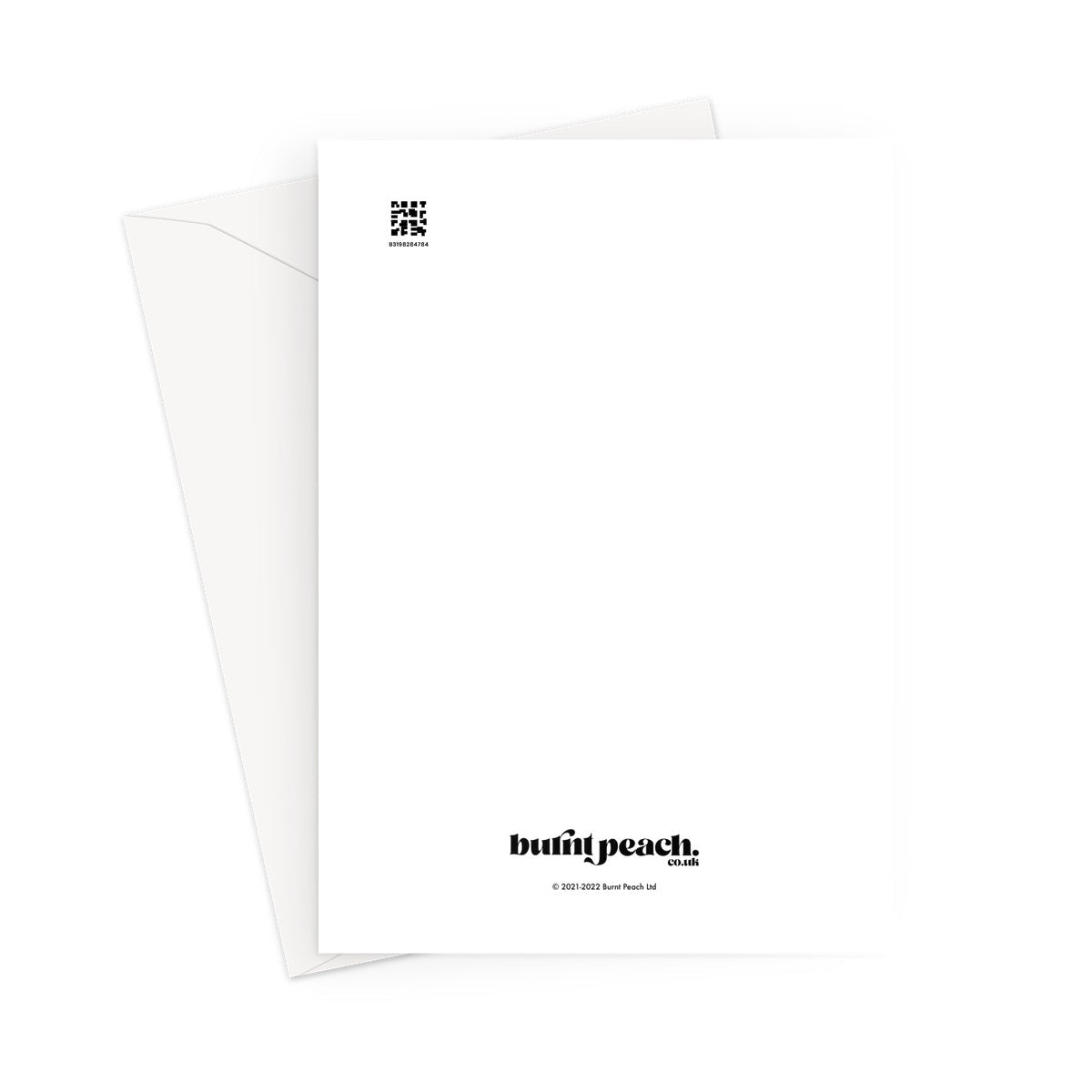 NEVER GIVE UP - Black / White Greeting Card - burnt peach.
