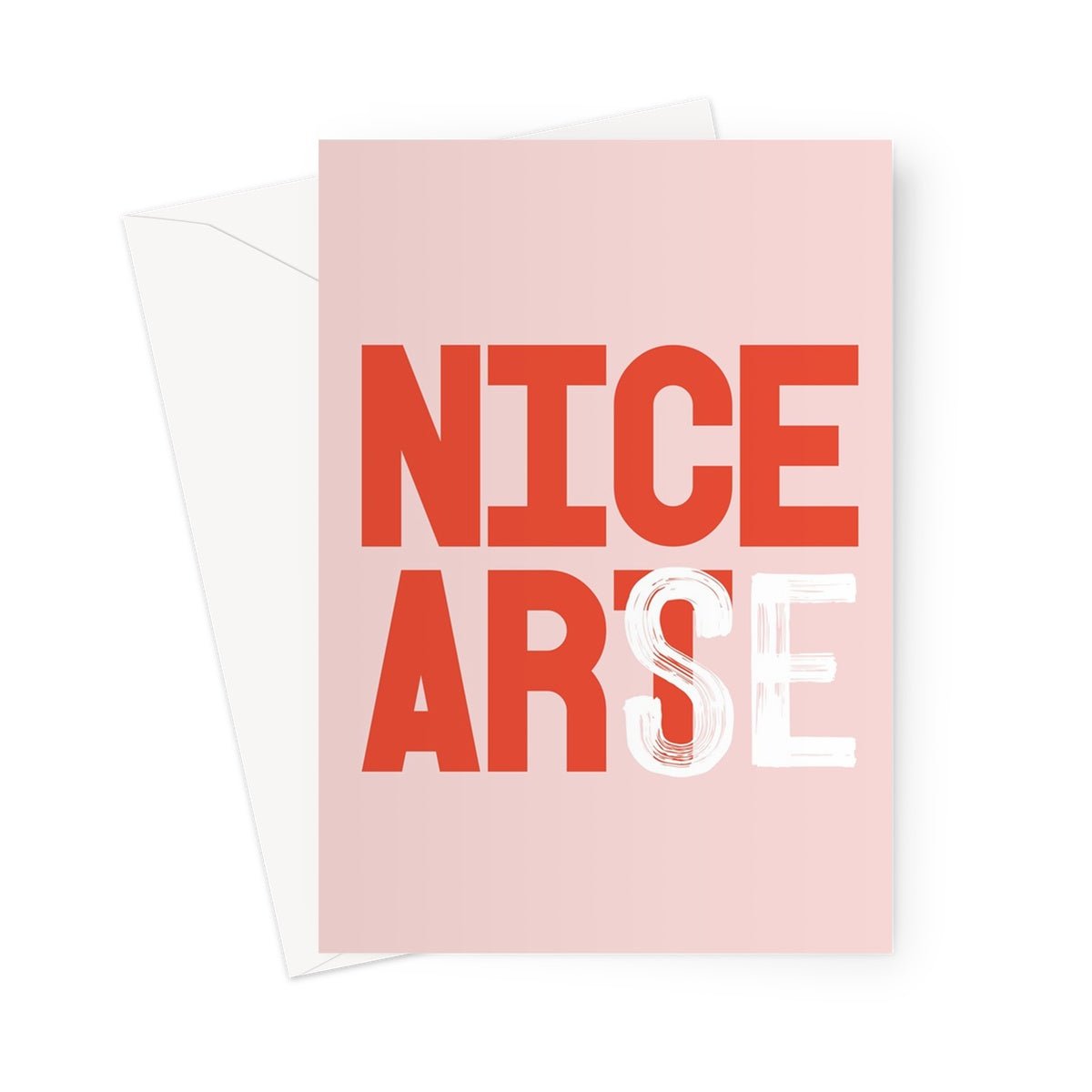 NICE ART - Peachy Greeting Card - burnt peach.