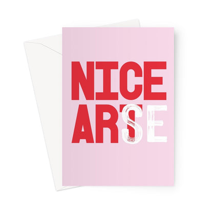 NICE ART - Pink/Red Greeting Card - burnt peach.