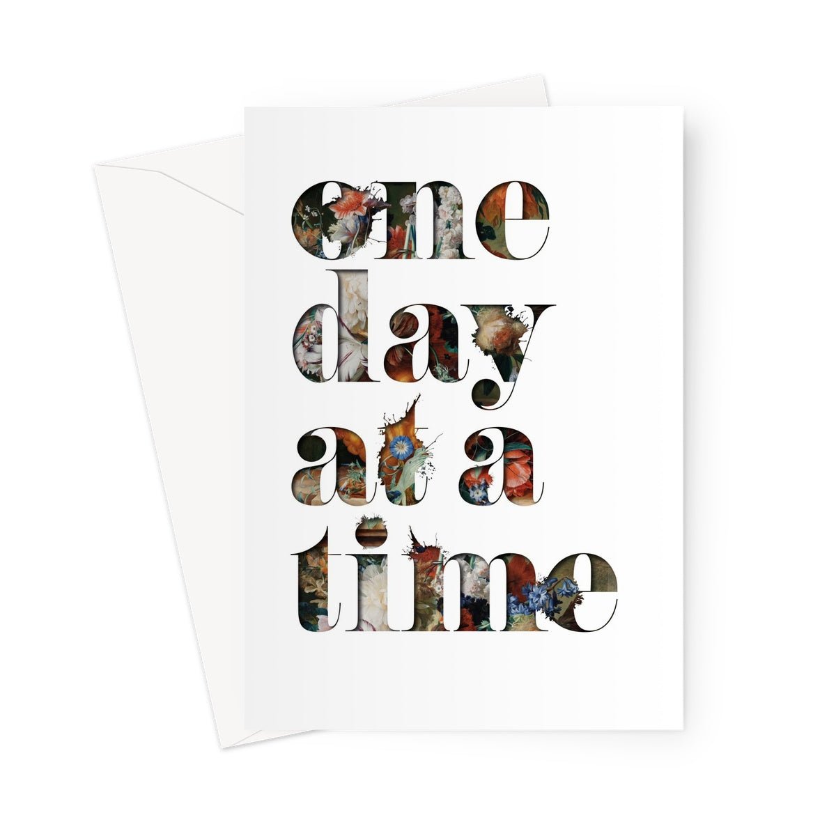 ONE DAY - POPPY Greeting Card - burnt peach.