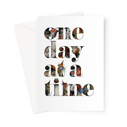 ONE DAY - POPPY Greeting Card - burnt peach.