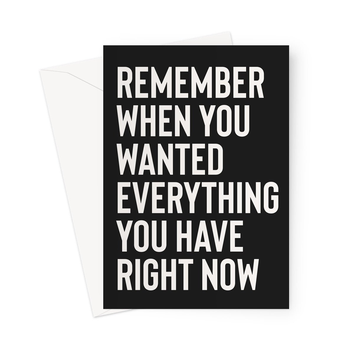 REMEMBER WHEN... - Black/White Greeting Card - burnt peach.