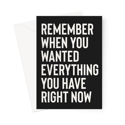REMEMBER WHEN... - Black/White Greeting Card - burnt peach.