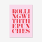 Rolling with the Punches - burnt peach.