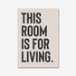 This Room Is For Living - burnt peach.