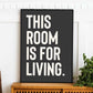 This Room Is For Living - burnt peach.