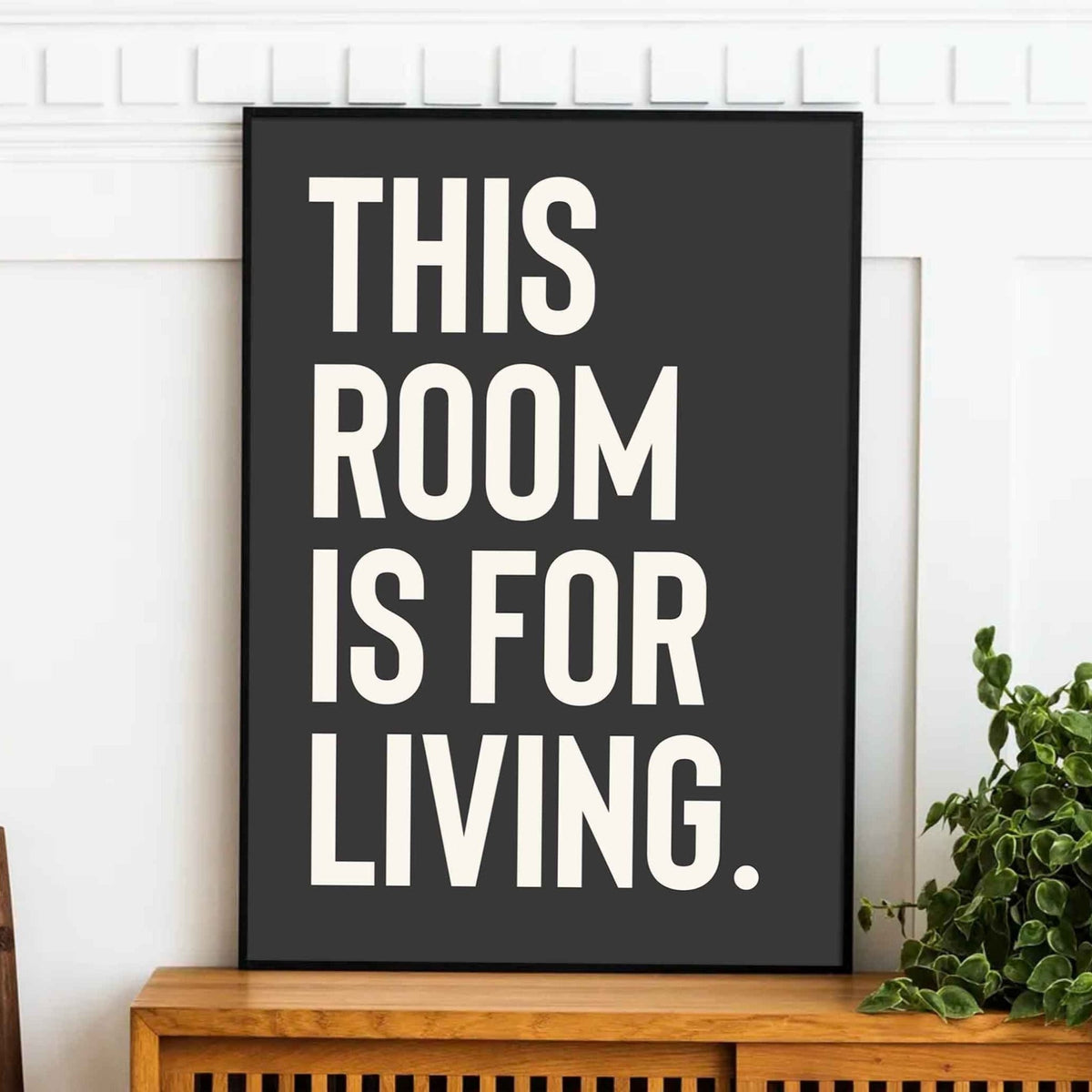 This Room Is For Living - burnt peach.