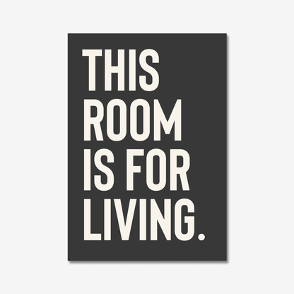 This Room Is For Living - burnt peach.