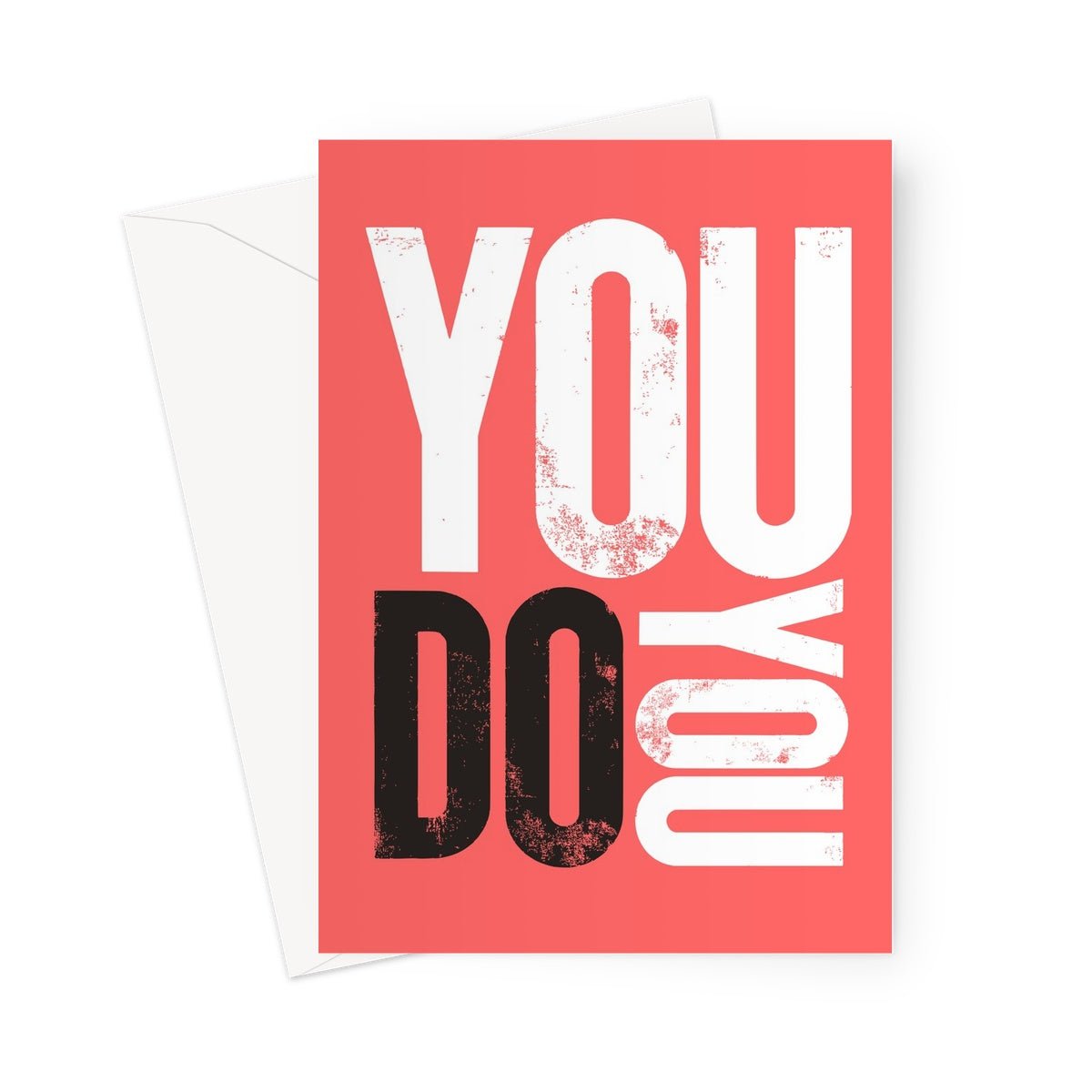 YOU DO YOU - Lobster/White/Black Greeting Card - burnt peach.